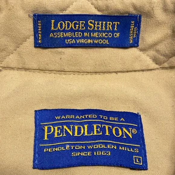 Pendleton Men Umatilla Virgin Wool Blue/Brown Stewart Muted Tartan Lodge Shirt L - Picture 6 of 11